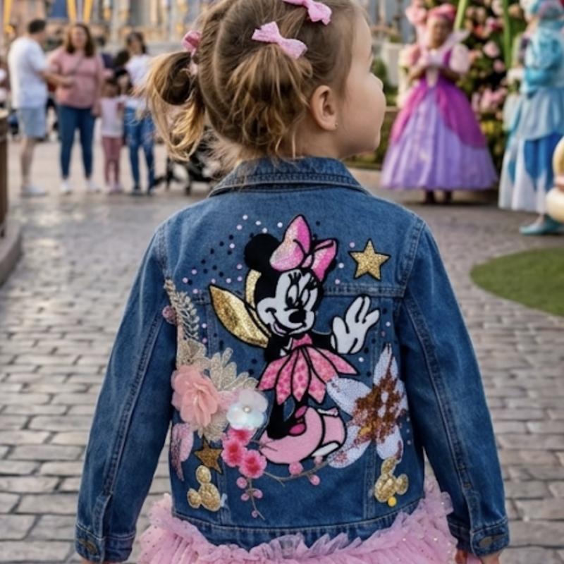 Decor mouse fée  “Vestes en Jean Personnalisées & Féeriques pour Enfants – Cadeaux Uniques pour Noël et Anniversaires