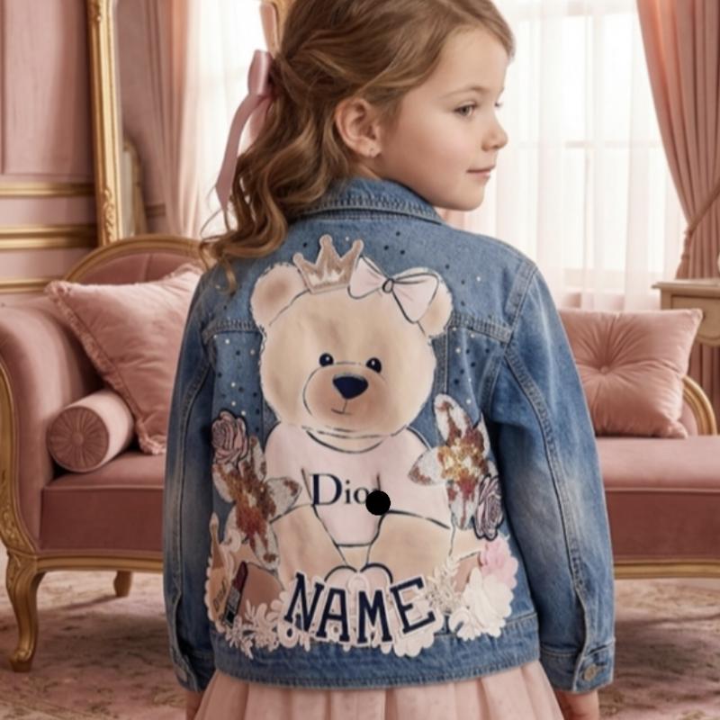décor ourson luxury  “Vestes en Jean Personnalisées & Féeriques pour Enfants – Cadeaux Uniques pour Noël et Anniversaires
