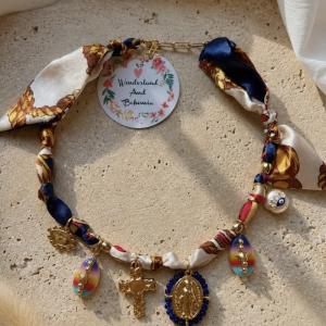 Image collier foulard, modèle marin, modèle unique