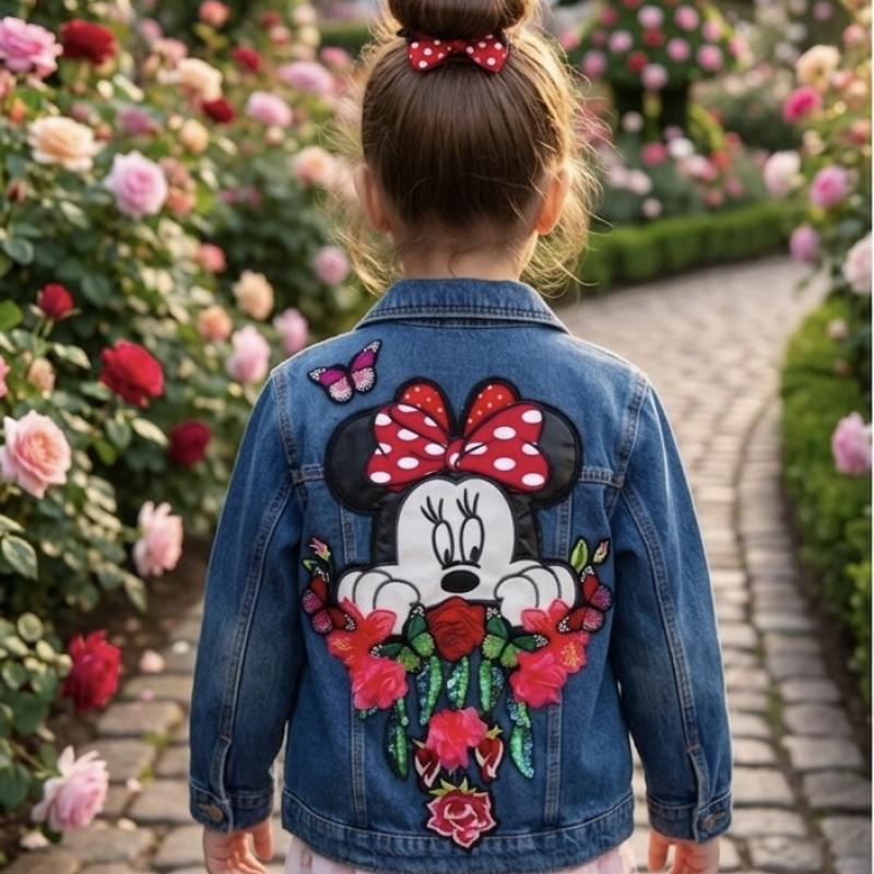 décor dreams mouse “Vestes en Jean Personnalisées & Féeriques pour Enfants – Cadeaux Uniques pour Noël et Anniversaires sur base en jeans basic