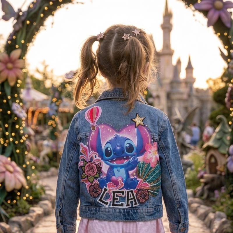 décor Alien, Lover,    “Vestes en Jean Personnalisées & Féeriques pour Enfants – Cadeaux Uniques pour Noël et Anniversaires