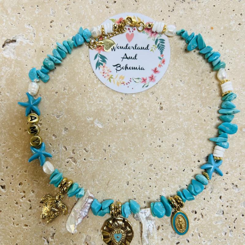 Collier enfants model turquoise 