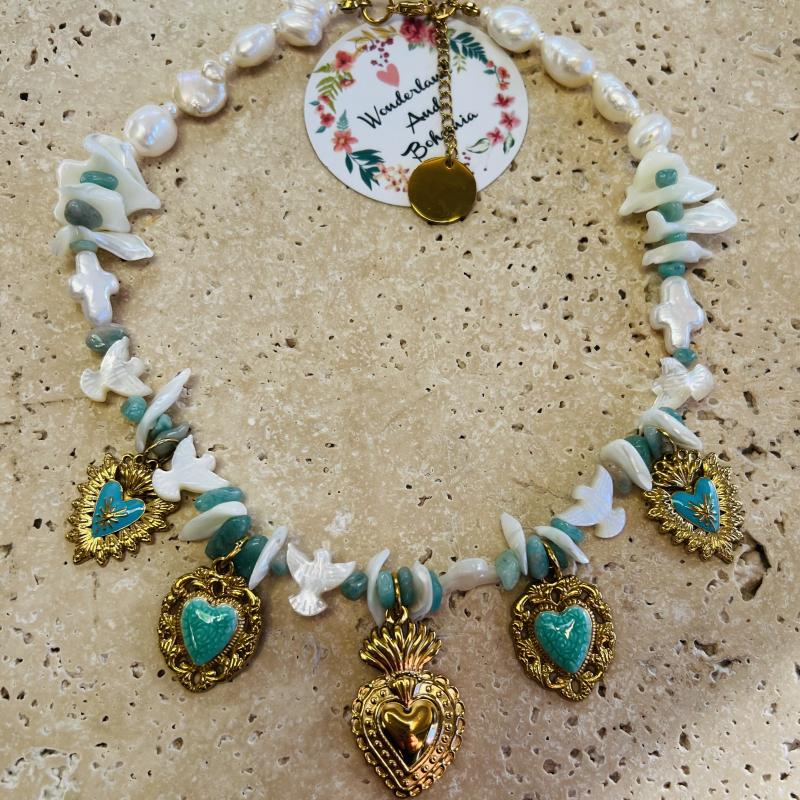 Collier Bohème Aventurine – Cadeau symbolique d’amour et d’harmonie 