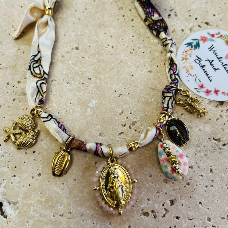 Collier Madone stella Collier Fait Main – Cadeau Poétique et Unique pour Noël ou Anniversaire