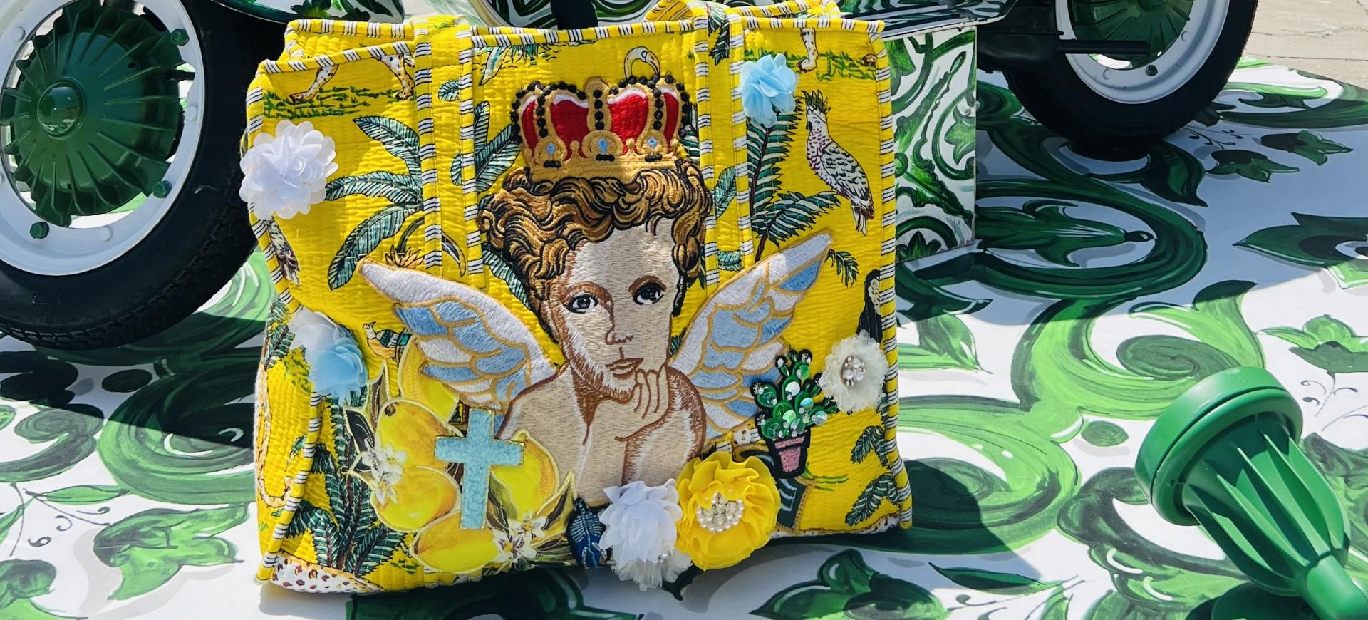 Image Maxi Caba Bohème “Chill Angel” – Pièce Unique Fait Main, Esprit Sicilien & Poésie à Offrir